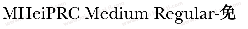 MHeiPRC Medium Regular字体转换